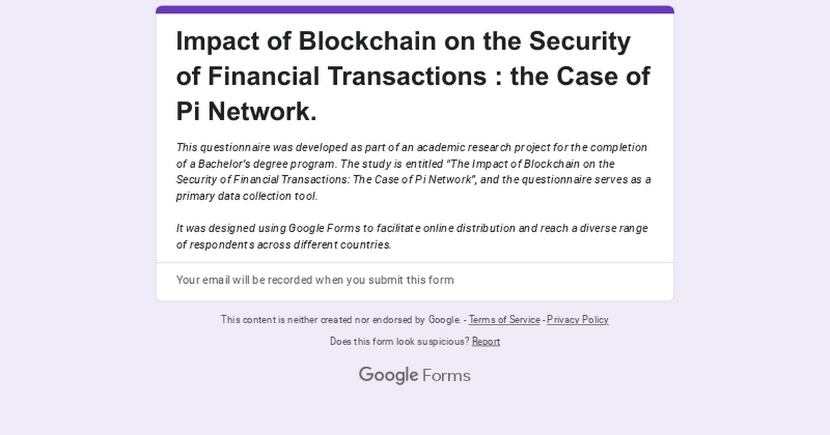 Impact of Blockchain on the Security of Financial Transactions : the Case of Pi Network.