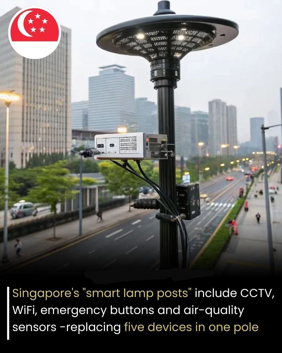 Smart Light Posts Singapore has introduced “smart lamp posts” that c..