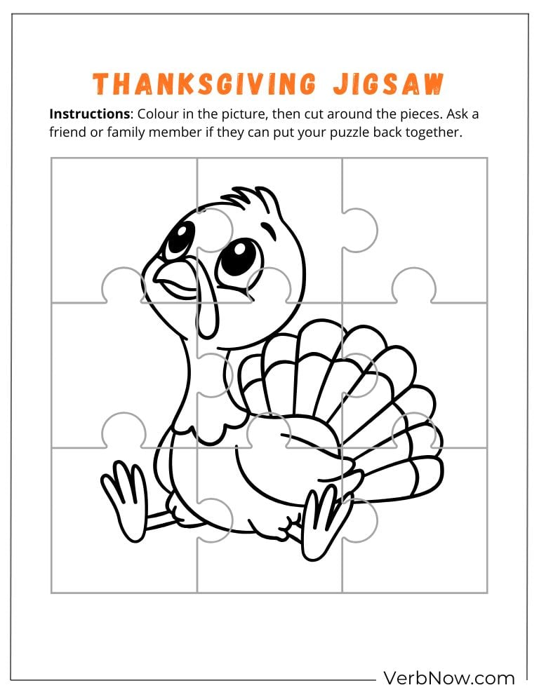 Free Thanksgiving Puzzles for Kids (100% Printable PDF)