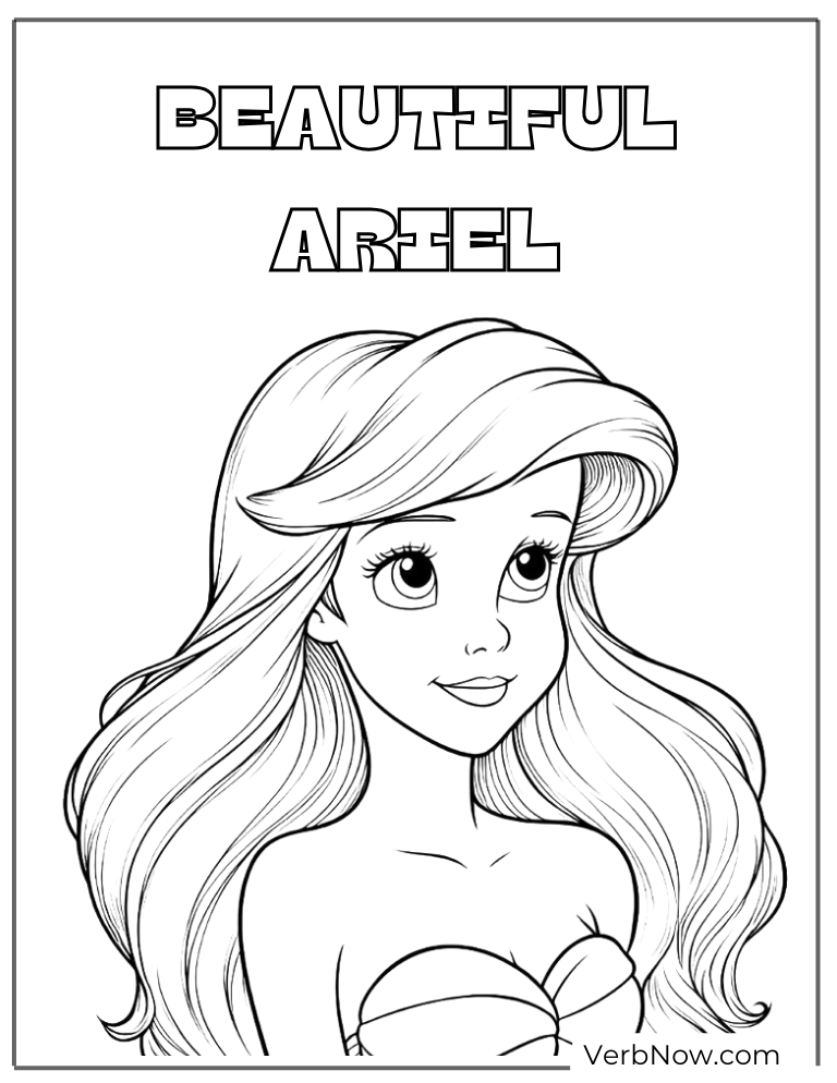 20+ Free Ariel Coloring Pages (100% Printable PDF)