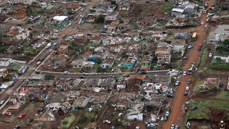‘Unprecedented’ tornado tears through southern Brazil, killing at least six | CNN