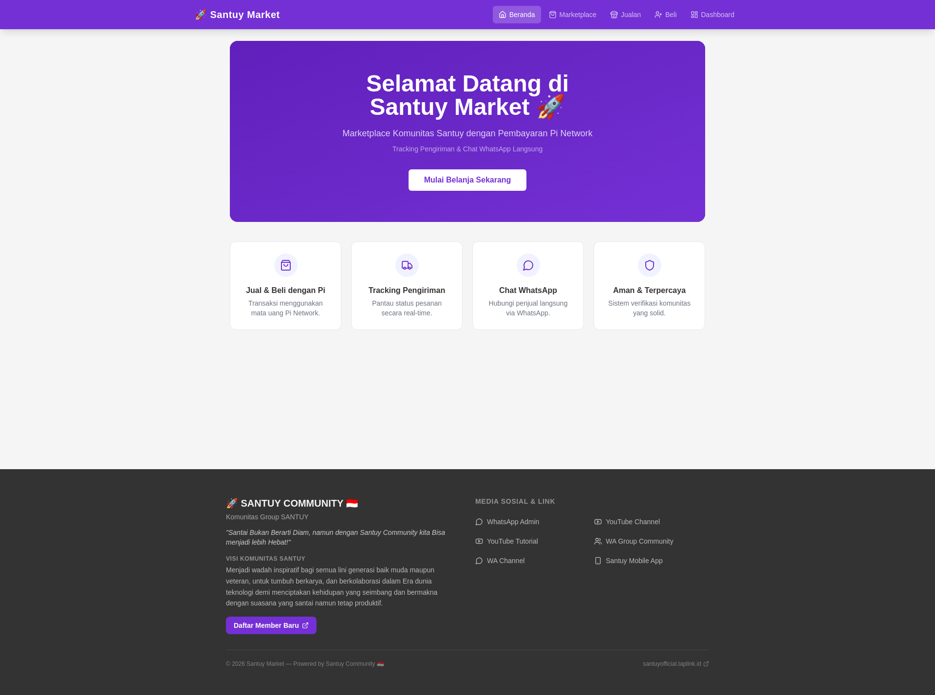 Santuy Market - Pi Network Community Marketplace