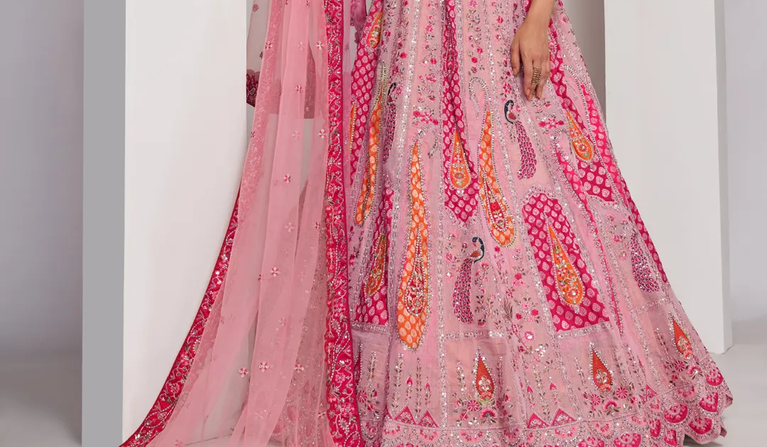 Best Bridal Patch Lehenga Looks For Day & Night Weddings ~ Indian Wedding Saree